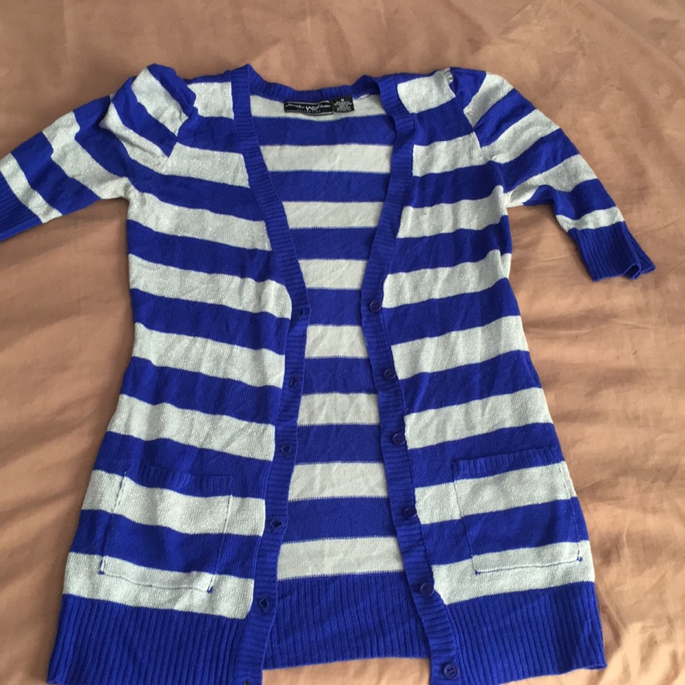 Blue and silver Cardigan
